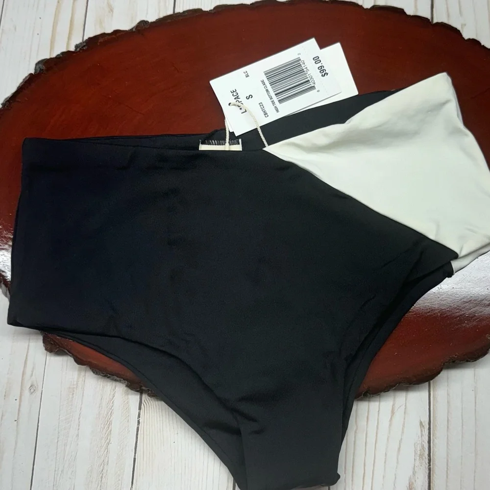 *NWT* L*Space Color Block High Tide Bikini Bottom Classic Swimwear Size Small